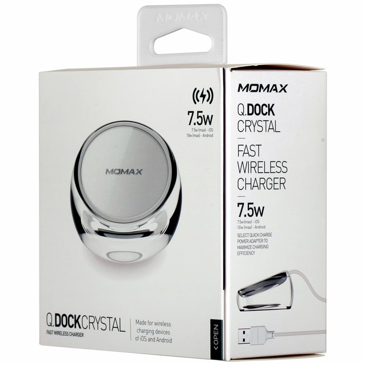 MOMAX Q.Dock Crystal Fast Wireless Charger for iPhone Samsung etc.-11