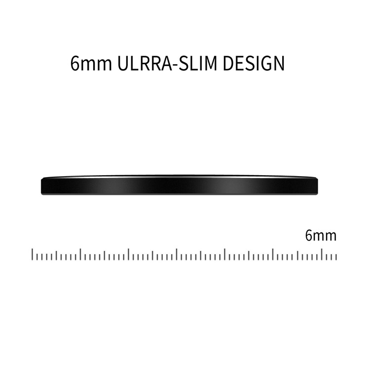 ICOVERCASE Ultra-thin Round Shaped Qi Wireless Fast Charging Mat for iPhone X/8/8 Plus Etc. - Black-4