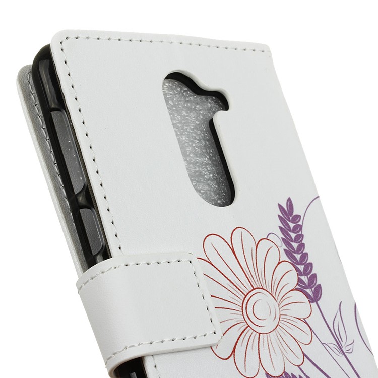 Pattern Printing Stand Leather Wallet Mobile Shell for Alcatel 3x - Butterfly and Flower-3