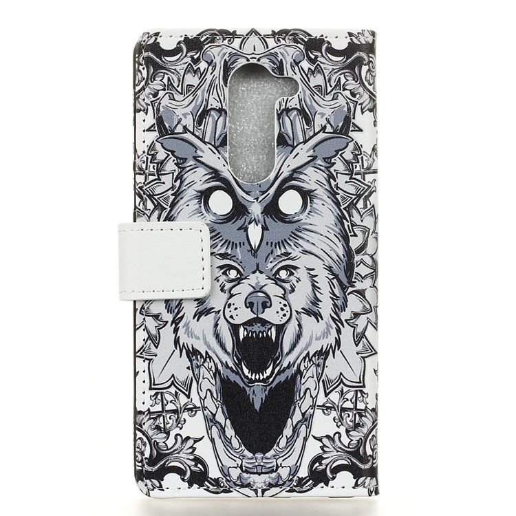 Pattern Printing Stand Leather Wallet Mobile Phone Case for Alcatel 3x - Abstract Owl-2
