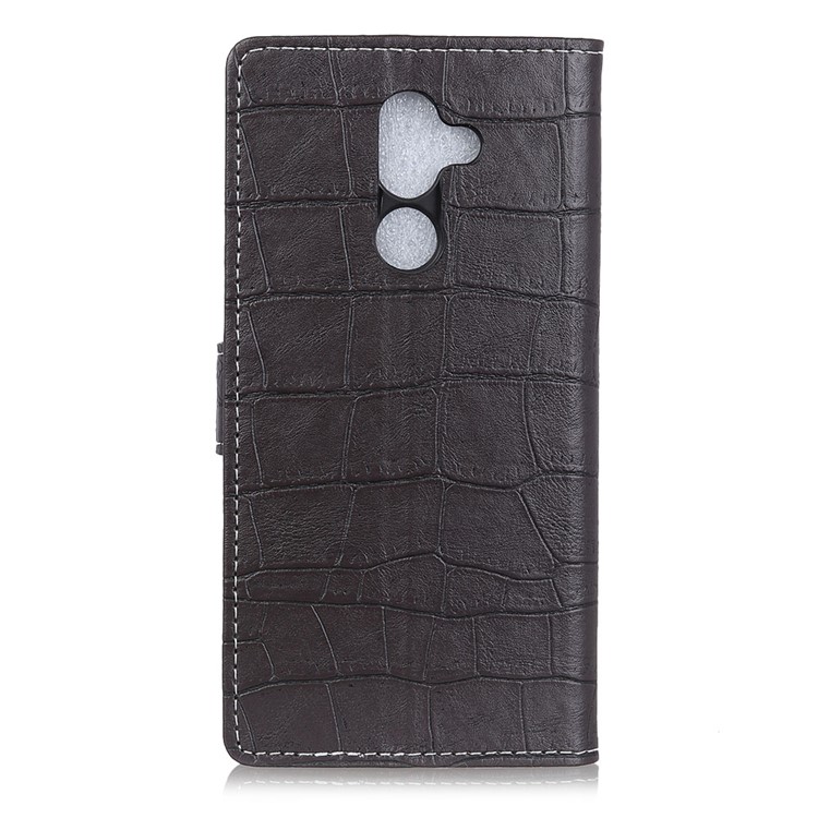 Vintage Crocodile Texture Wallet Leather Cover Case for Alcatel 3x - Black-3