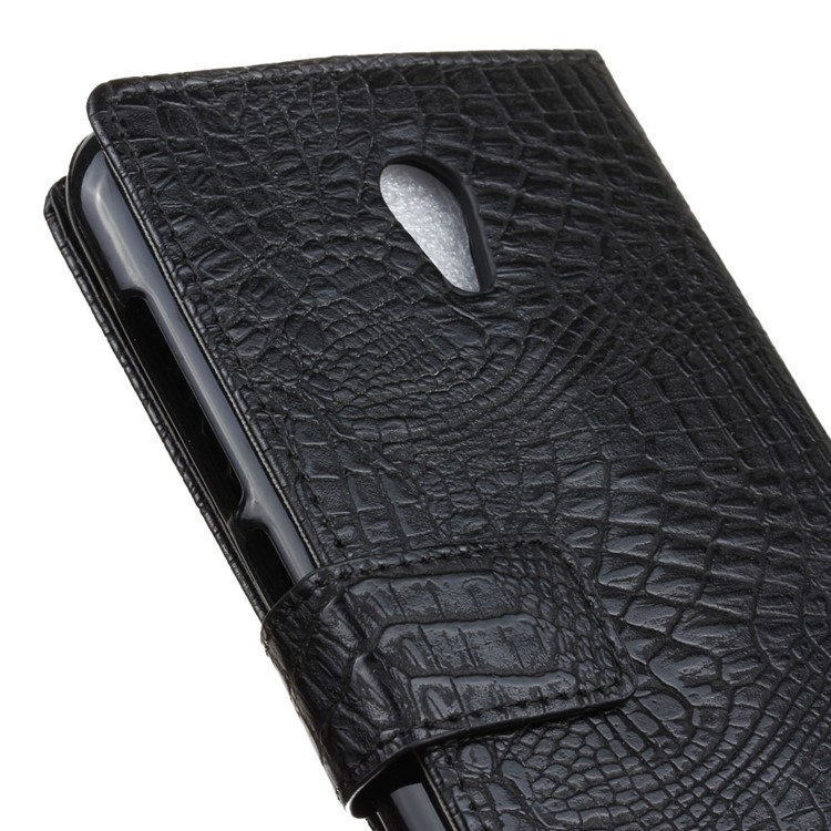 Crazy Horse Texture Wallet Stand Leather Phone Case for Alcatel 1C - Black-5