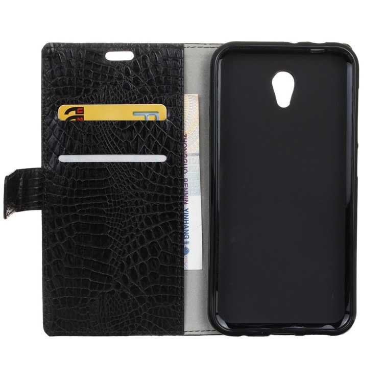 Crazy Horse Texture Wallet Stand Leather Phone Case for Alcatel 1C - Black-6