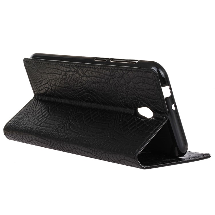 Crazy Horse Texture Wallet Stand Leather Phone Case for Alcatel 1C - Black-8