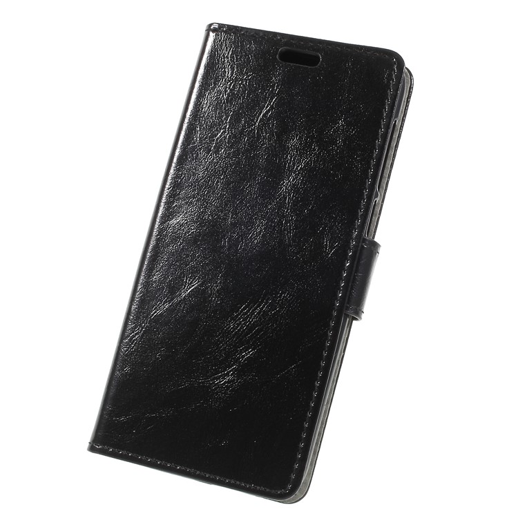 Crazy Horse PU Leather Wallet Stand Case for Alcatel 3 - Black-3