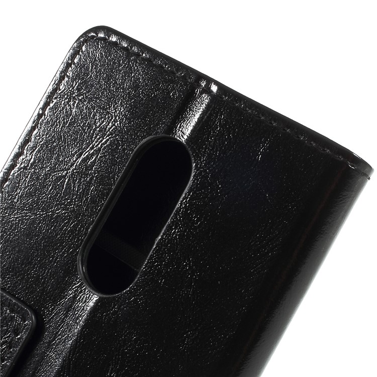 Crazy Horse PU Leather Wallet Stand Case for Alcatel 3 - Black-8