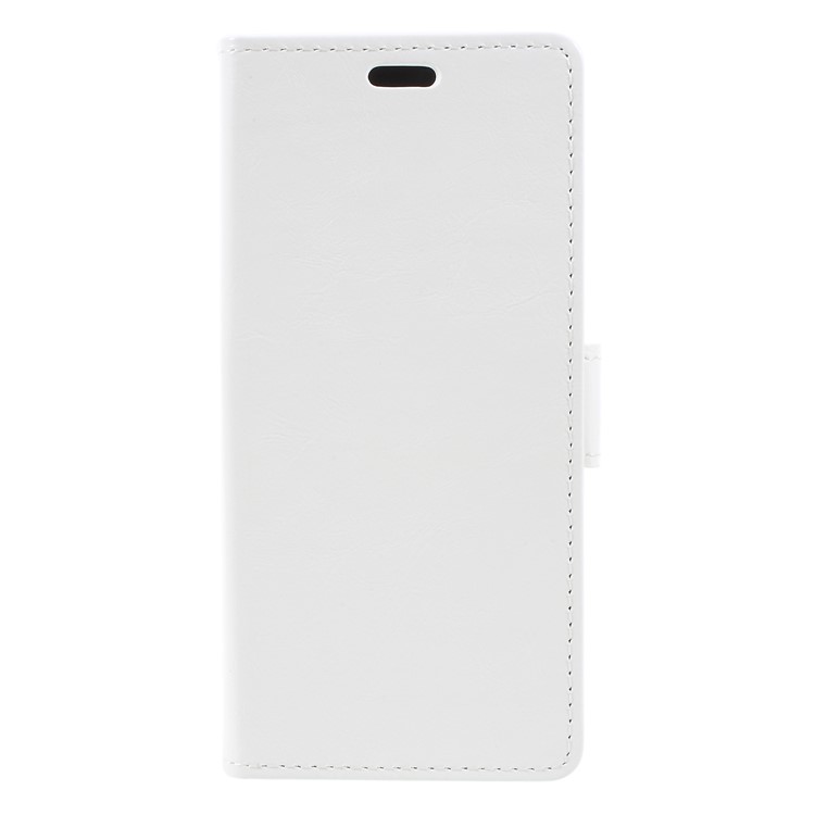 Crazy Horse PU Leather Wallet Stand Cover for Alcatel 3 - White-1