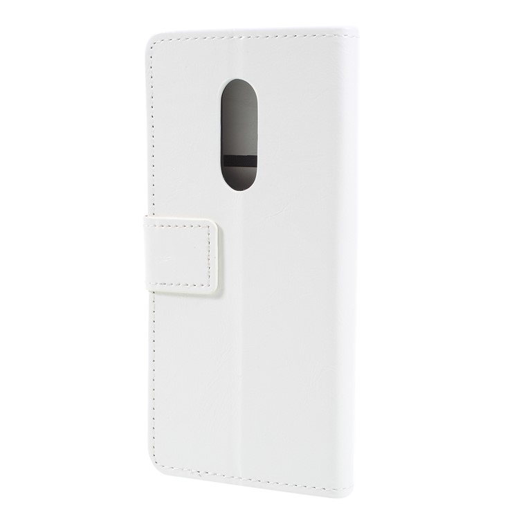 Crazy Horse PU Leather Wallet Stand Cover for Alcatel 3 - White-2