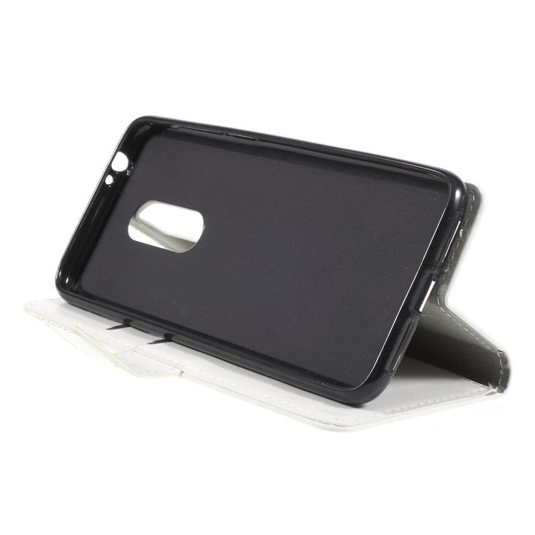Crazy Horse PU Leather Wallet Stand Cover for Alcatel 3 - White-4