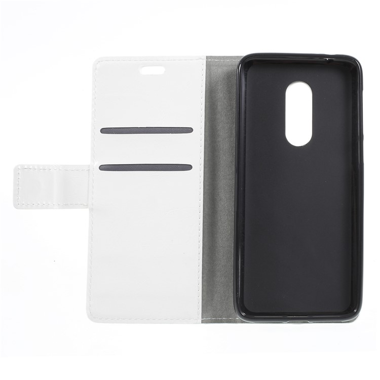 Crazy Horse PU Leather Wallet Stand Cover for Alcatel 3 - White-6
