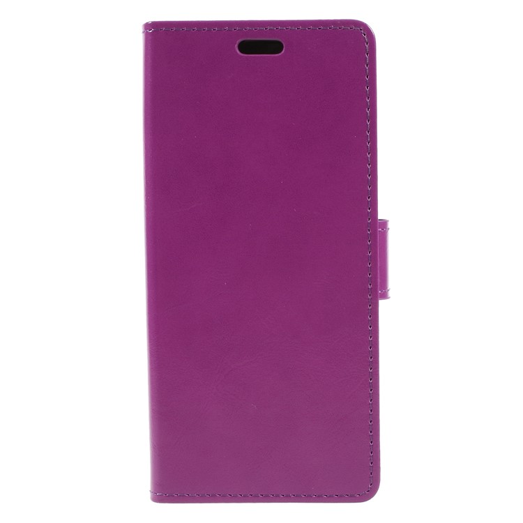 Crazy Horse PU Leather Wallet Stand Protective Case for Alcatel 3 - Purple-1