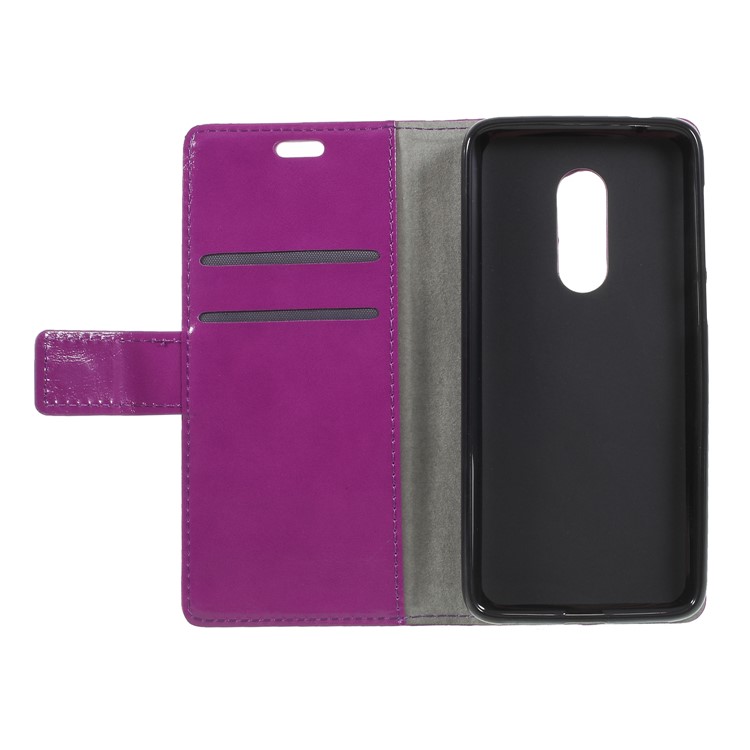 Crazy Horse PU Leather Wallet Stand Protective Case for Alcatel 3 - Purple-6