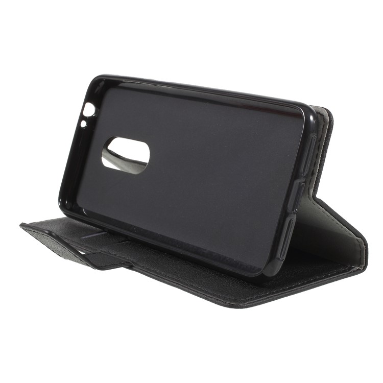 Wallet Stand Magnetic Flip Leather Phone Case for Alcatel 3 - Black-4