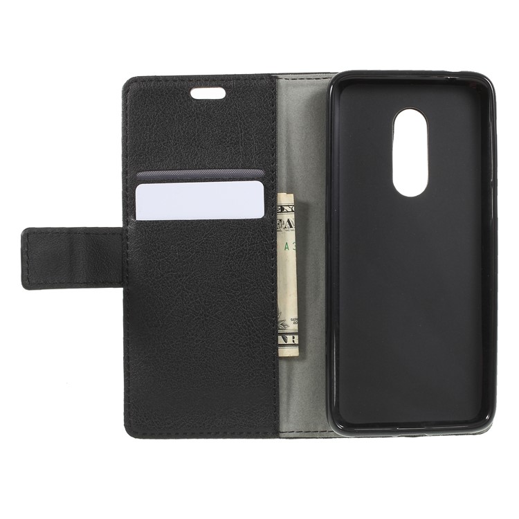 Wallet Stand Magnetic Flip Leather Phone Case for Alcatel 3 - Black-6