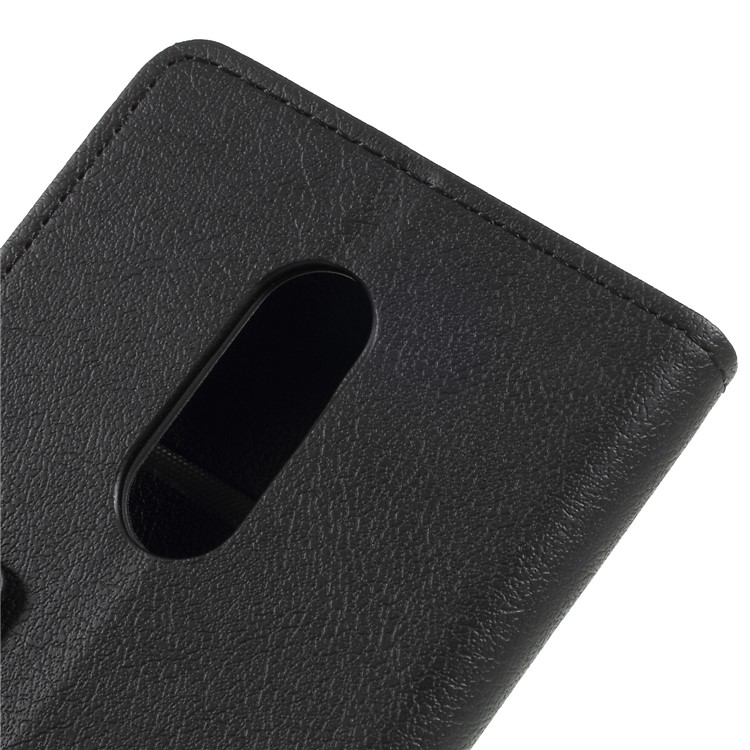 Wallet Stand Magnetic Flip Leather Phone Case for Alcatel 3 - Black-8
