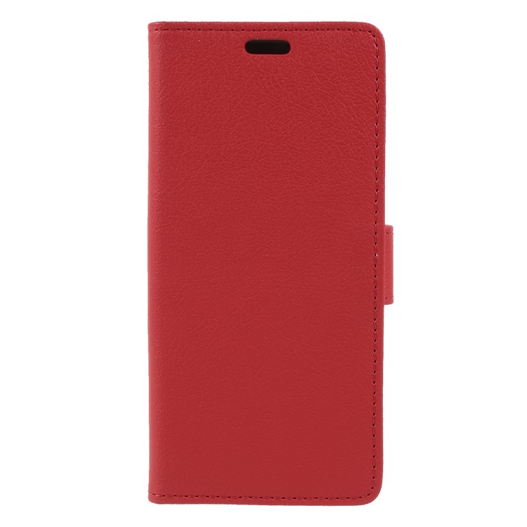 Wallet Stand Magnetic Flip Leather Phone Shell for Alcatel 3 - Red-1