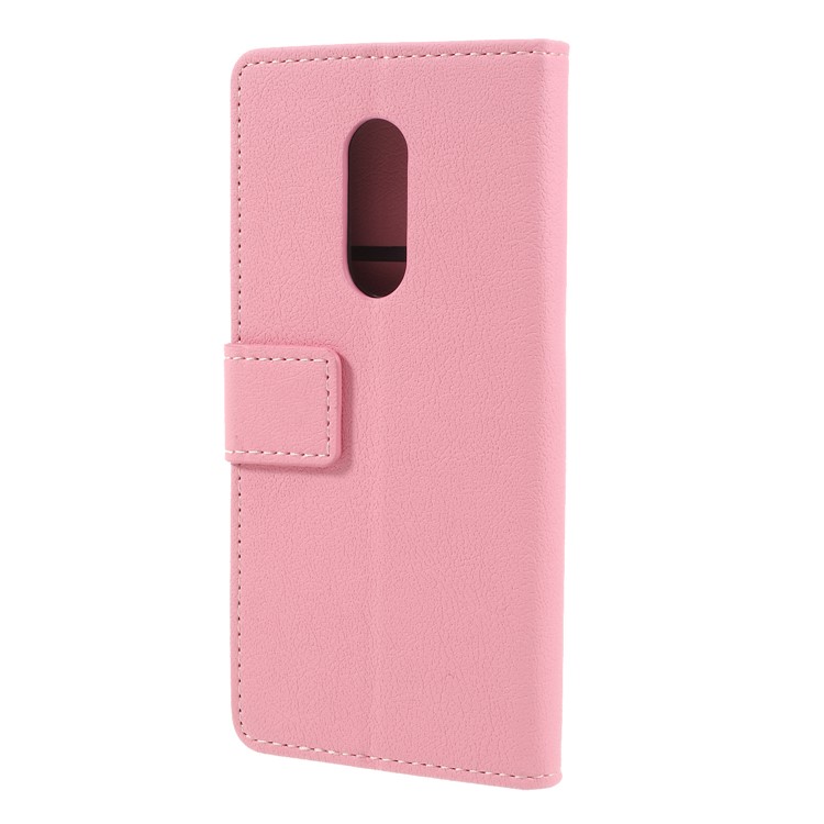 Wallet Stand Magnetic Flip Leather Phone Casing for Alcatel 3 - Pink-2