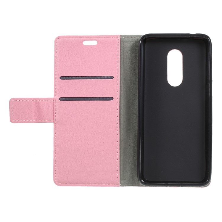 Wallet Stand Magnetic Flip Leather Phone Casing for Alcatel 3 - Pink-6