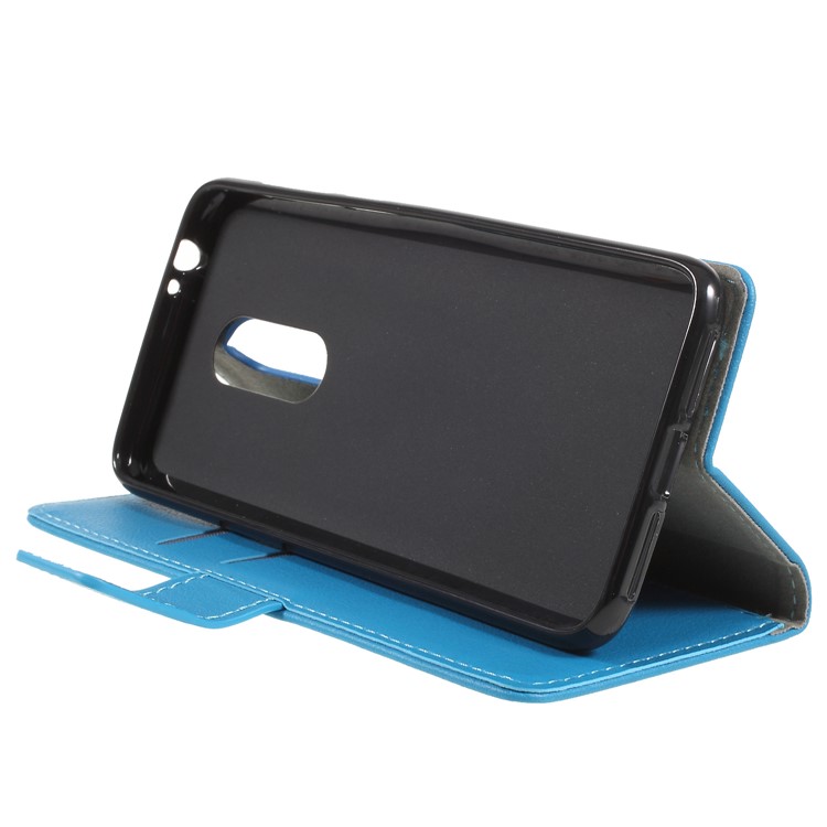 Wallet Stand Magnetic Flip Leather Mobile Phone Case for Alcatel 3 - Blue-4