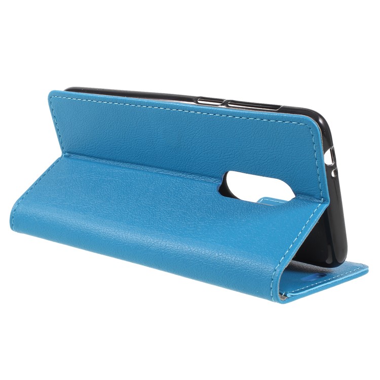Wallet Stand Magnetic Flip Leather Mobile Phone Case for Alcatel 3 - Blue-5