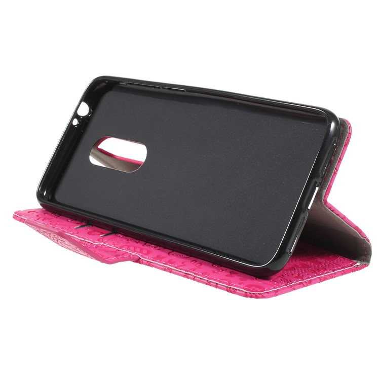 Cartoon Graffiti Pattern PU Leather Folio Stand Cover for Alcatel 3 - Rose-4