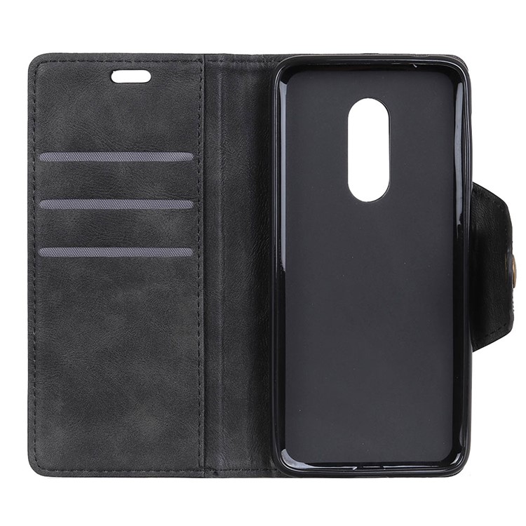 Wallet Leather Stand Case for Alcatel 3 - Black-5