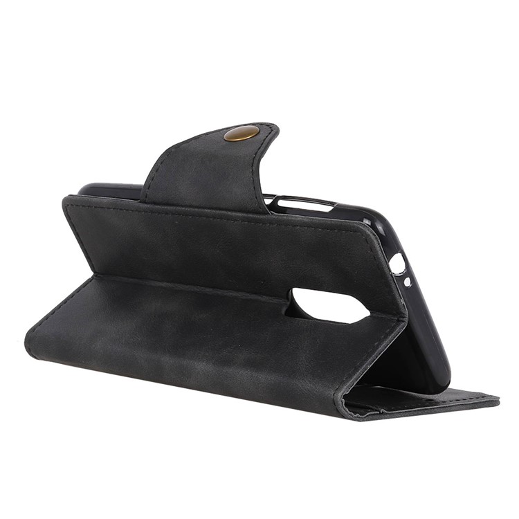 Wallet Leather Stand Case for Alcatel 3 - Black-8