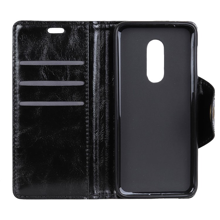 Textured PU Leather Wallet Stand Phone Case for Alcatel 3 - Black-5