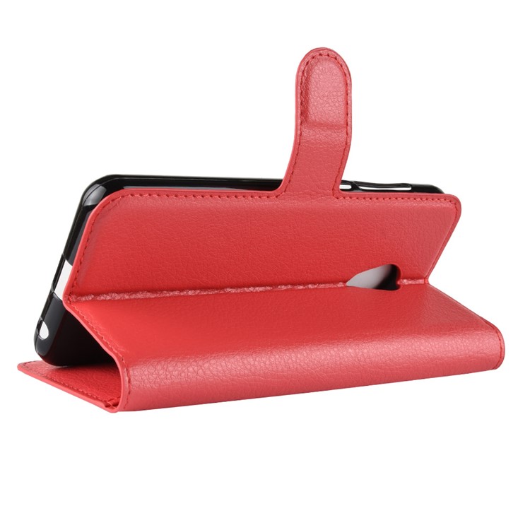 Litchi Skin Wallet Leather Magnetic Case for Alcatel 1C - Red-5