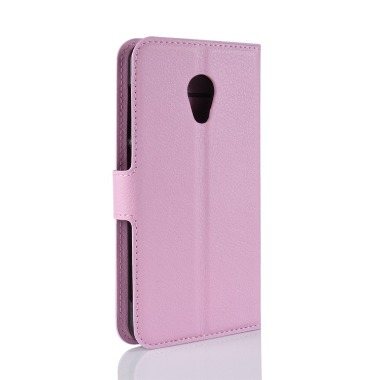 Litchi Skin Magnetic Leather Stand Cover for Alcatel 1C - Pink-6