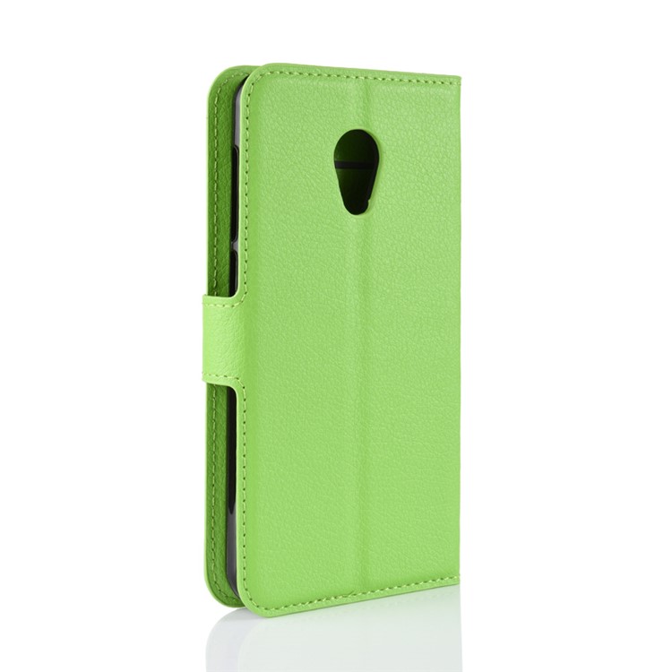 Litchi Skin Wallet Leather Case with Stand for Alcatel 1C - Green-6