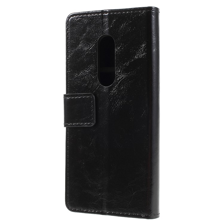 Crazy Horse PU Leather Magnetic Stand Wallet Case for Alcatel 1X - Black-2