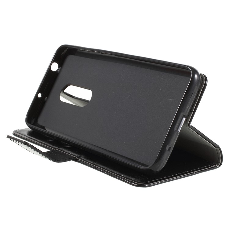 Crazy Horse PU Leather Magnetic Stand Wallet Case for Alcatel 1X - Black-4