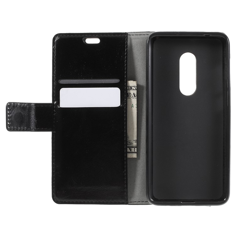 Crazy Horse PU Leather Magnetic Stand Wallet Case for Alcatel 1X - Black-6