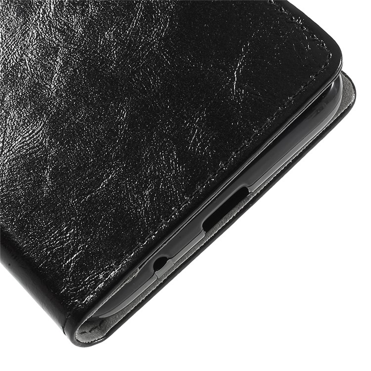 Crazy Horse PU Leather Magnetic Stand Wallet Case for Alcatel 3C - Black-4