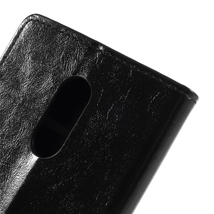 Crazy Horse PU Leather Magnetic Stand Wallet Case for Alcatel 3C - Black-5