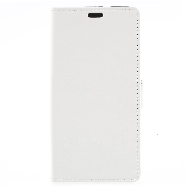 Crazy Horse PU Leather Magnetic Stand Wallet Cover for Alcatel 3C - White-1