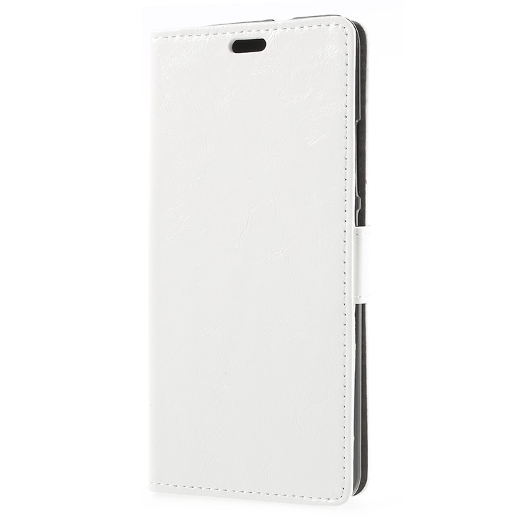 Crazy Horse PU Leather Magnetic Stand Wallet Cover for Alcatel 3C - White-2