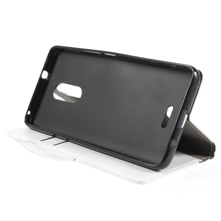 Crazy Horse PU Leather Magnetic Stand Wallet Cover for Alcatel 3C - White-4