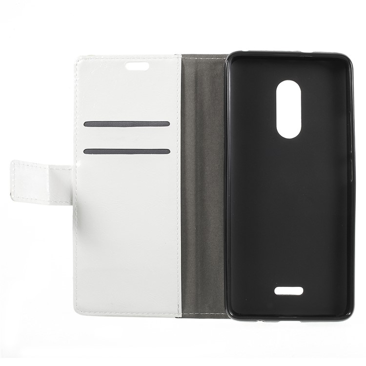 Crazy Horse PU Leather Magnetic Stand Wallet Cover for Alcatel 3C - White-6