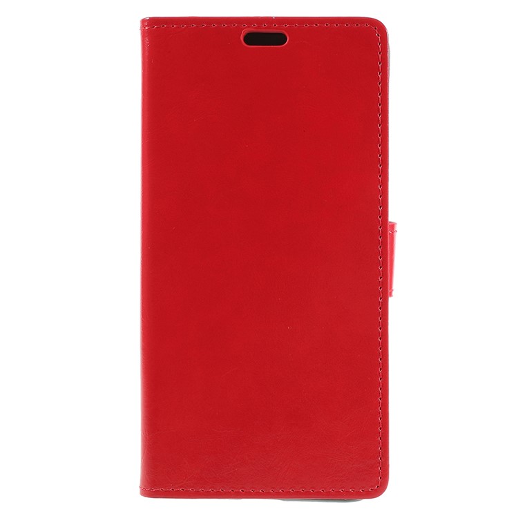 Crazy Horse PU Leather Magnetic Stand Wallet Shell for Alcatel 3C - Red-1