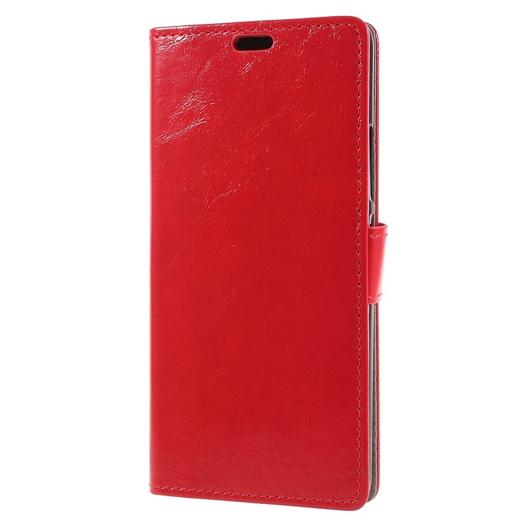Crazy Horse PU Leather Magnetic Stand Wallet Shell for Alcatel 3C - Red-2