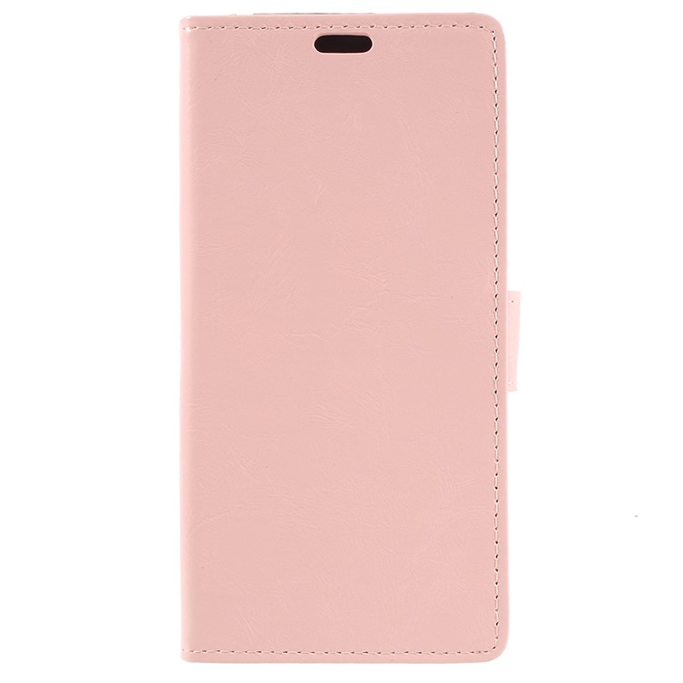Crazy Horse PU Leather Magnetic Stand Wallet Casing for Alcatel 3C - Pink-1