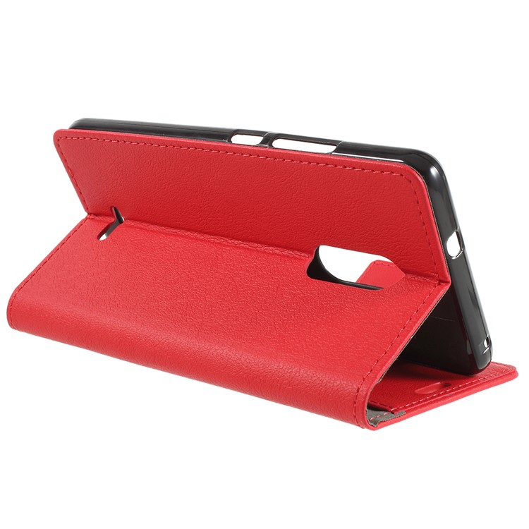Wallet Stand Magnetic Flip Leather Phone Shell for Alcatel 3C - Red-5