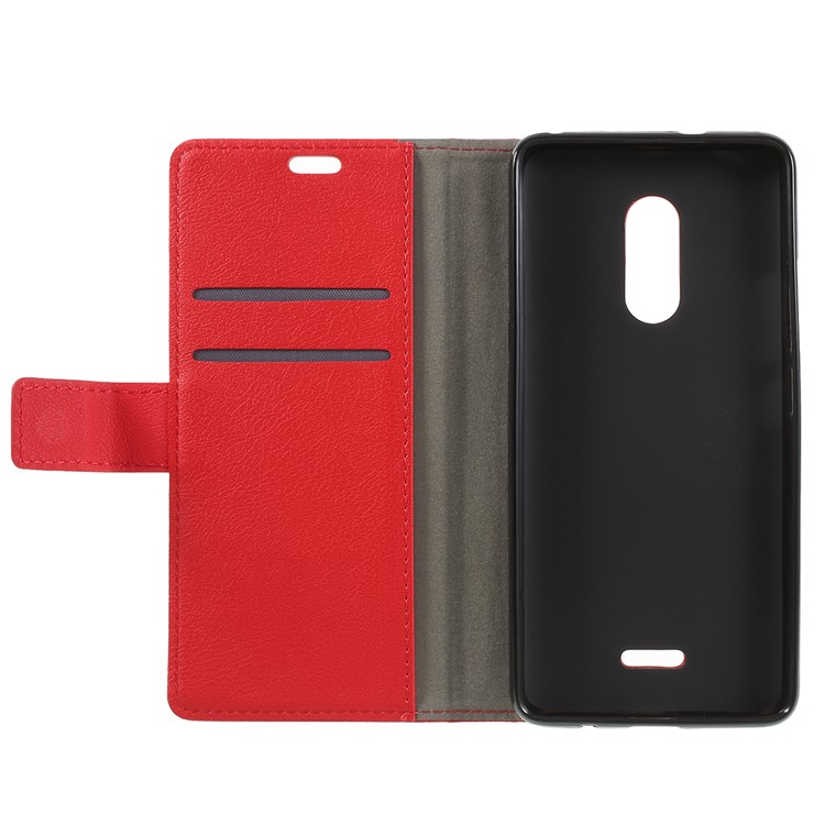 Wallet Stand Magnetic Flip Leather Phone Shell for Alcatel 3C - Red-6