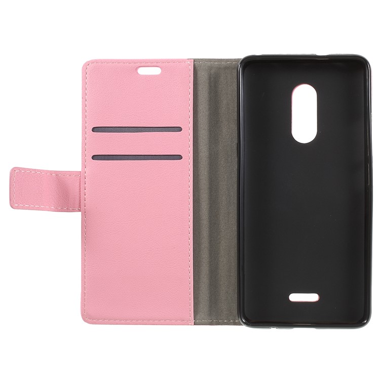 Wallet Stand Magnetic Flip Leather Phone Casing for Alcatel 3C - Pink-6
