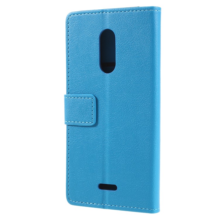 Wallet Stand Magnetic Flip Leather Mobile Phone Case for Alcatel 3C - Blue-3