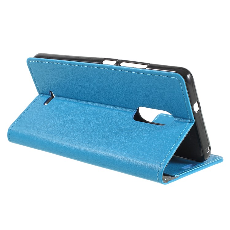 Wallet Stand Magnetic Flip Leather Mobile Phone Case for Alcatel 3C - Blue-5