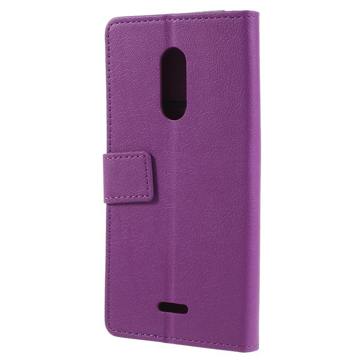 Wallet Stand Magnetic Flip Leather Cell Phone Case for Alcatel 3C - Purple-3