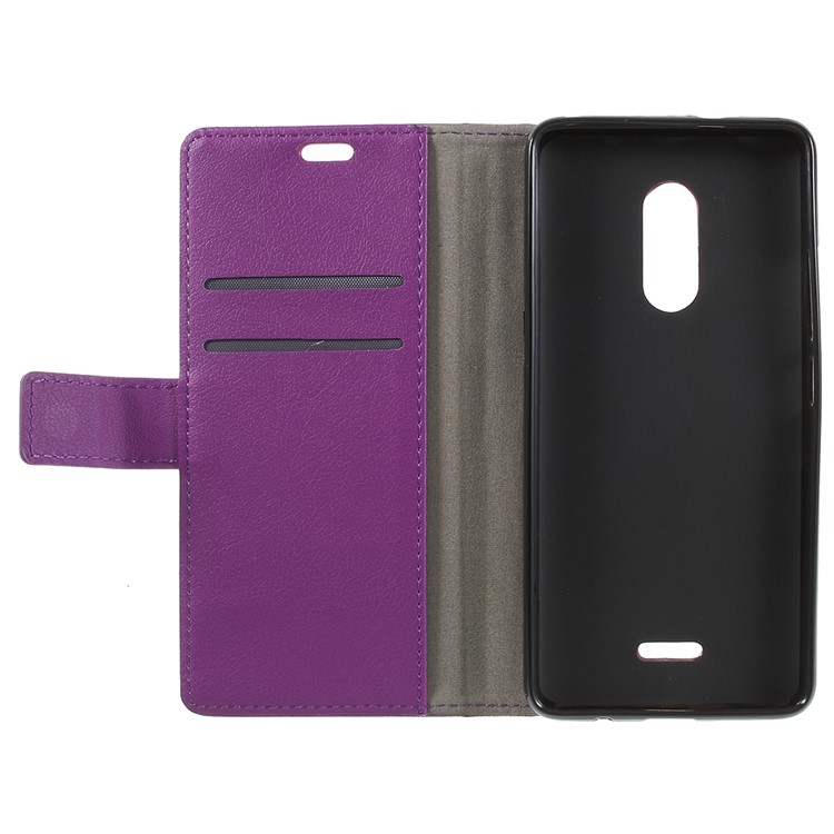 Wallet Stand Magnetic Flip Leather Cell Phone Case for Alcatel 3C - Purple-6